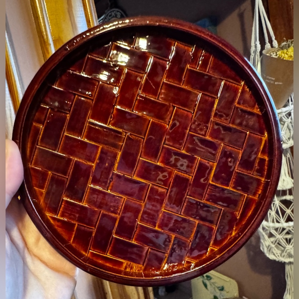 Japanese Vintage Lacquered Bamboo Basket✨ - Picture 11 of 16